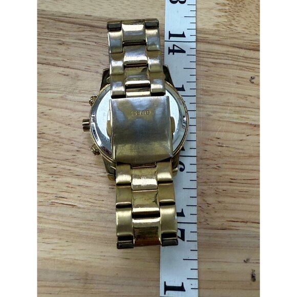Guess Womens Gold Tone Chronograph Watch 100M Water Resistant NOT TESTED - Picture 5 of 9